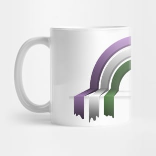 Genderqueer  Pride Flag 3D Drip Rainbow Design Mug